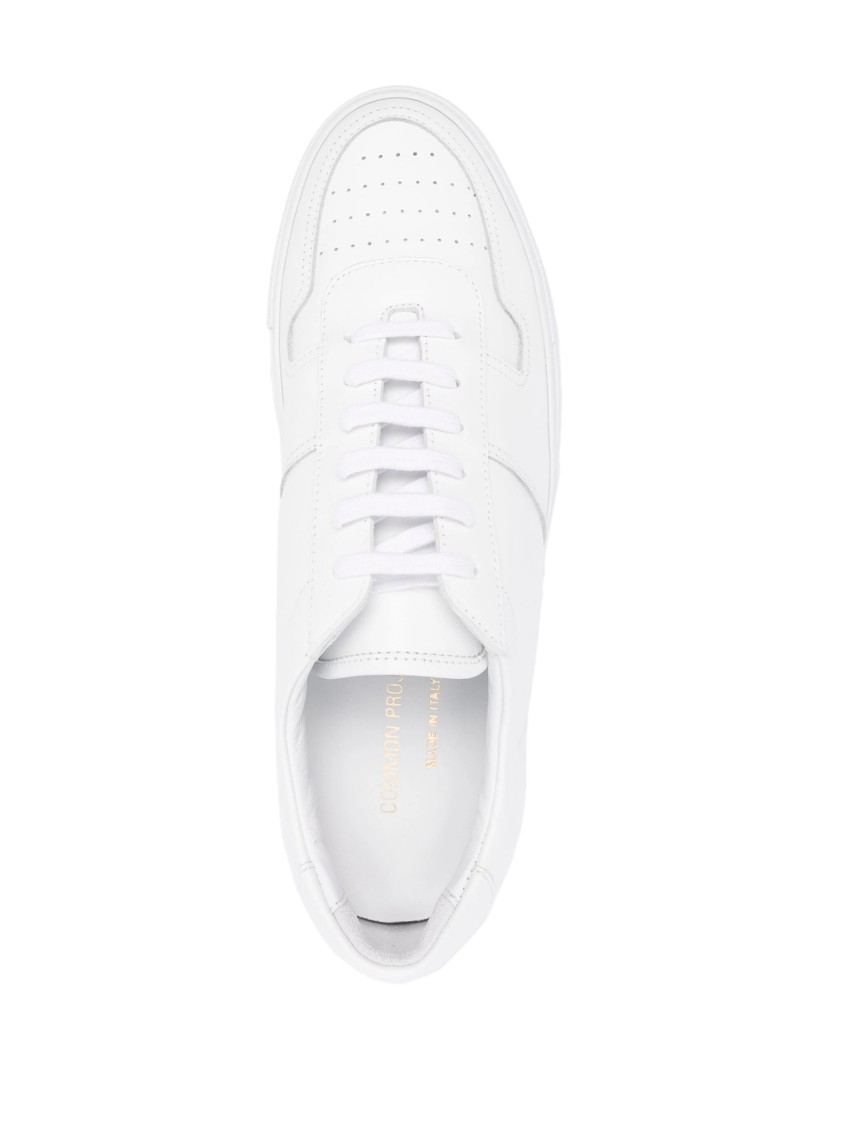 Common Projects Bball Low In Leather Sneakers In White