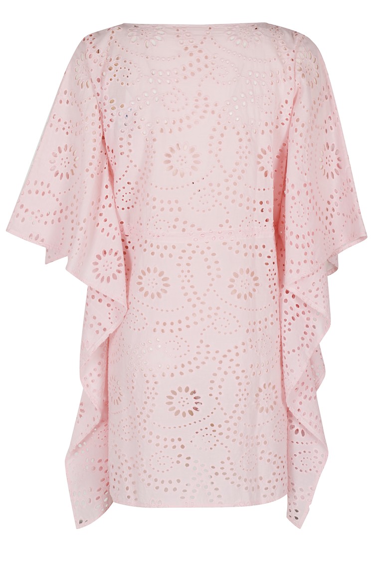 MC2 SAINT BARTH MC2 SAINT BARTH FLORAL CUT-OUT ROUND NECK KAFTAN