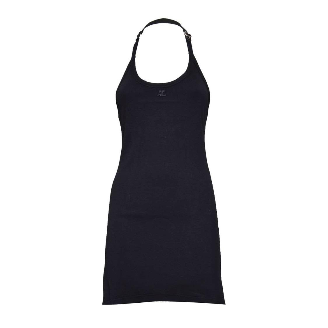 オールインワン・サロペット Courreges Holistic Buckle 90'S Black Cotton Short Dress Courrèges Holistic Buckle 90'S Black Cotton Short Dress