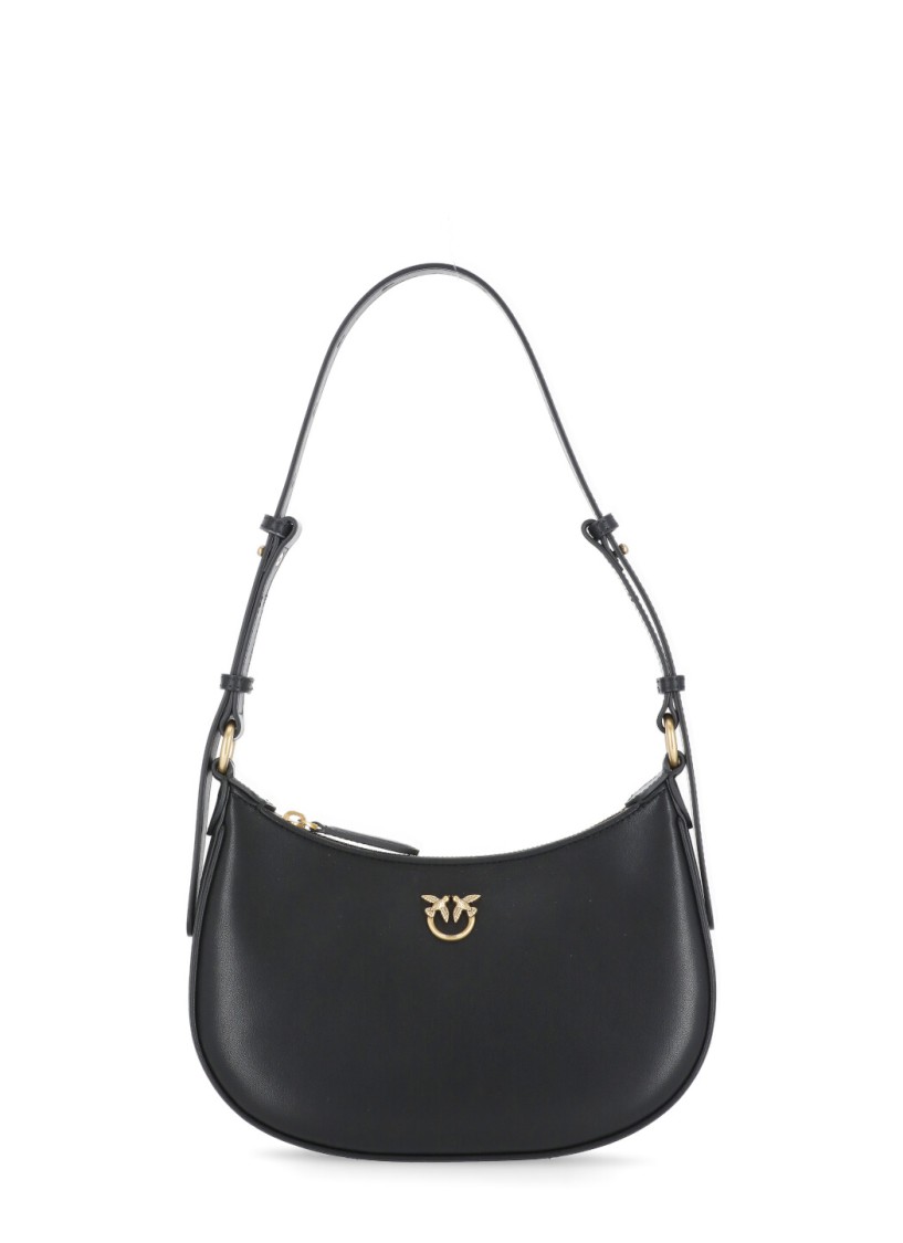 Pinko Black Mini Love Half Moon Bag