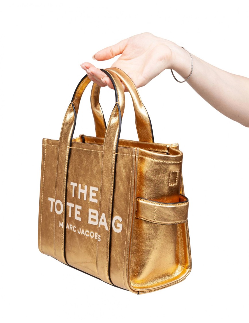 Marc Jacobs The Small Tote In Laminated Leather Color Gold