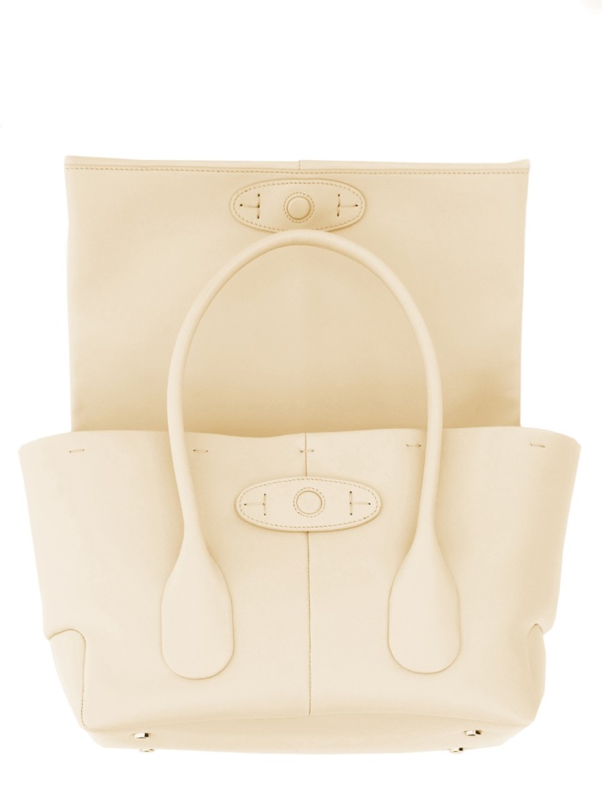 Tod's Women Sand Leather Small Bag Reverse Handbag In Brown