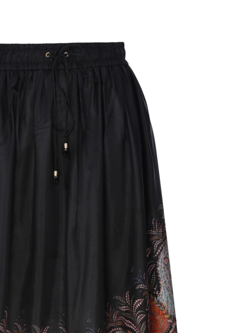 Zimmermann Rhiannon Ruffled Paisley-print Organic Silk Maxi Skirt
