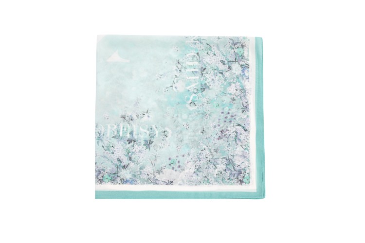 スカーフ Saiid Kobeisy Aqua Sky Crepe ette Silk Scarf Saiid Kobeisy Aqua Sky Crepe Georgette Silk Scarf In Blue