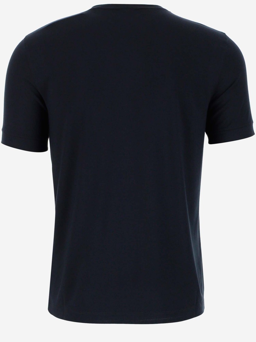 Shop Giorgio Armani Viscose Jersey T-shirt With Logo In Black