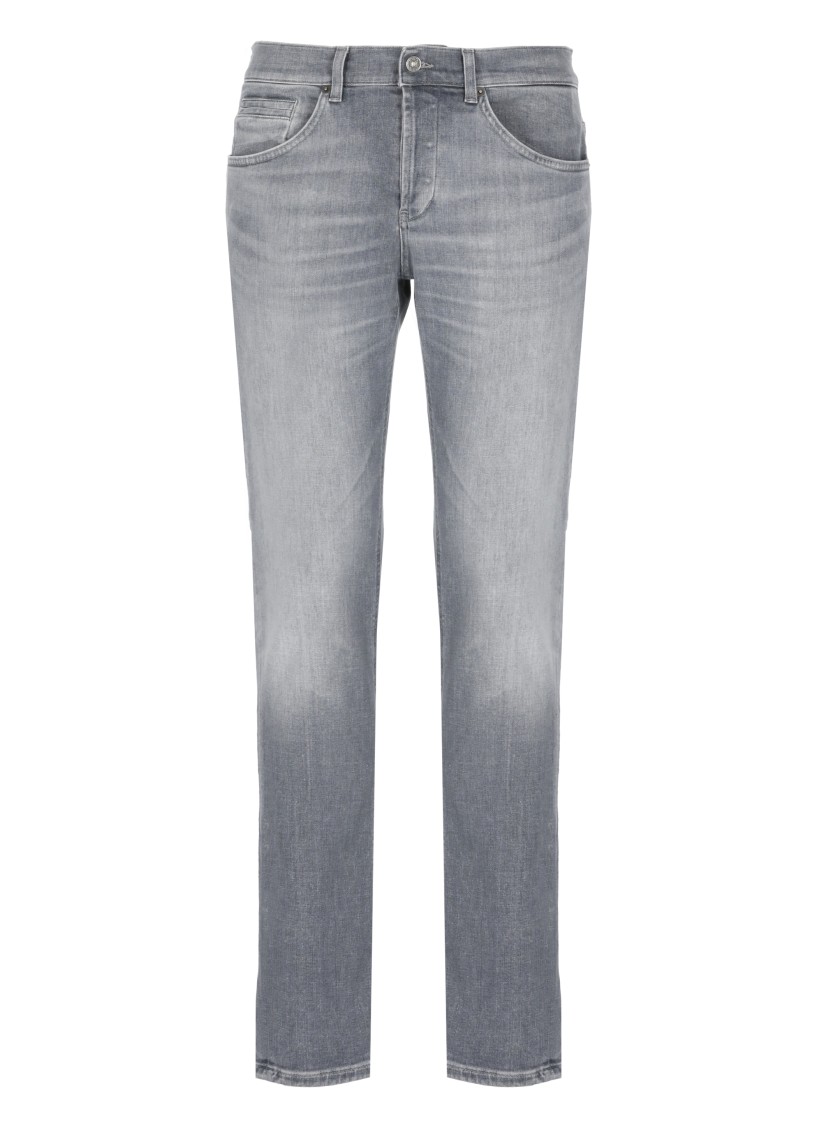 Dondup Denim Trousers With Belt Loops In Blue