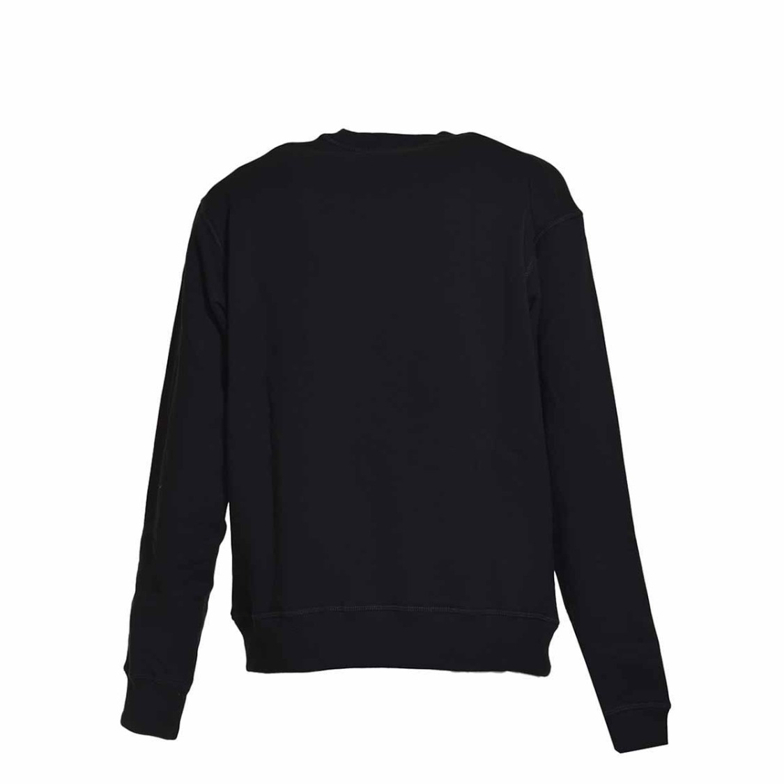 DSQUARED2 DSQUARED2 BLACK CREWNECK SWEATSHIRT WITH BOLD ICON PRINT