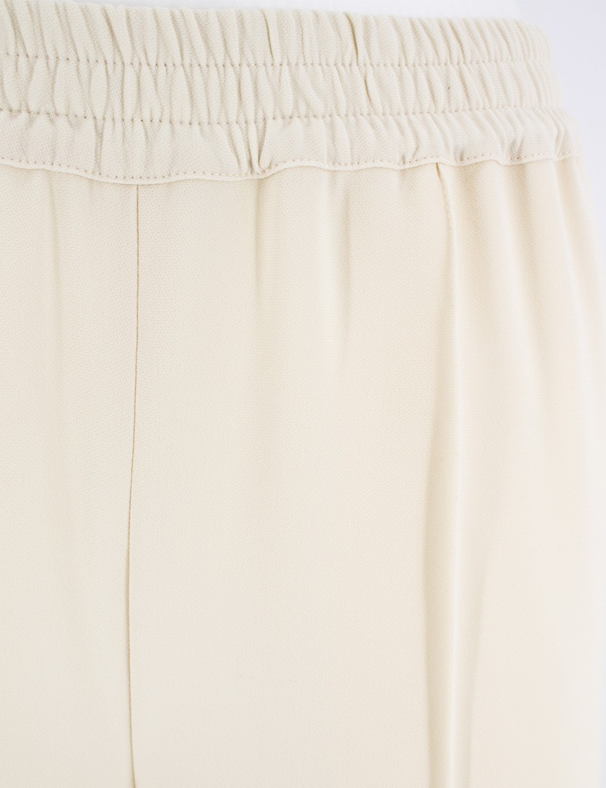 Shop Aspesi Wide Straight Leg Natural Trousers In Neutrals