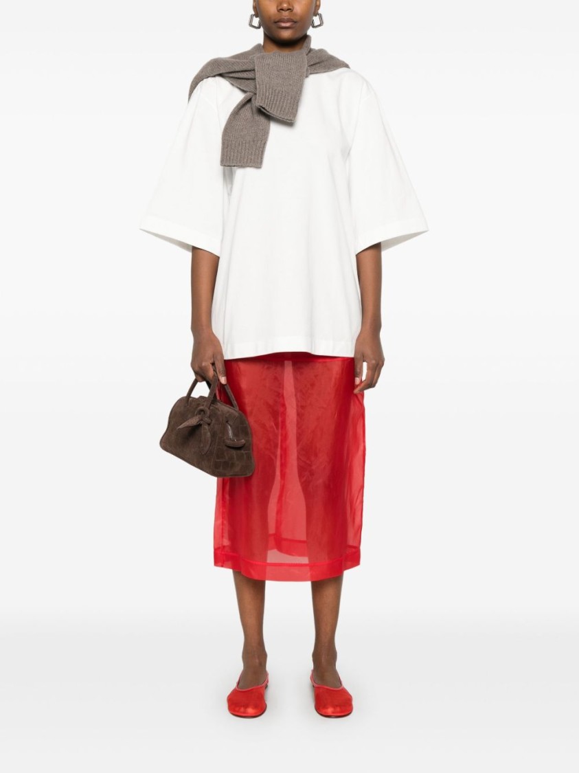 Carven Wide-sleeved Cotton Sweater With Subtle Branding