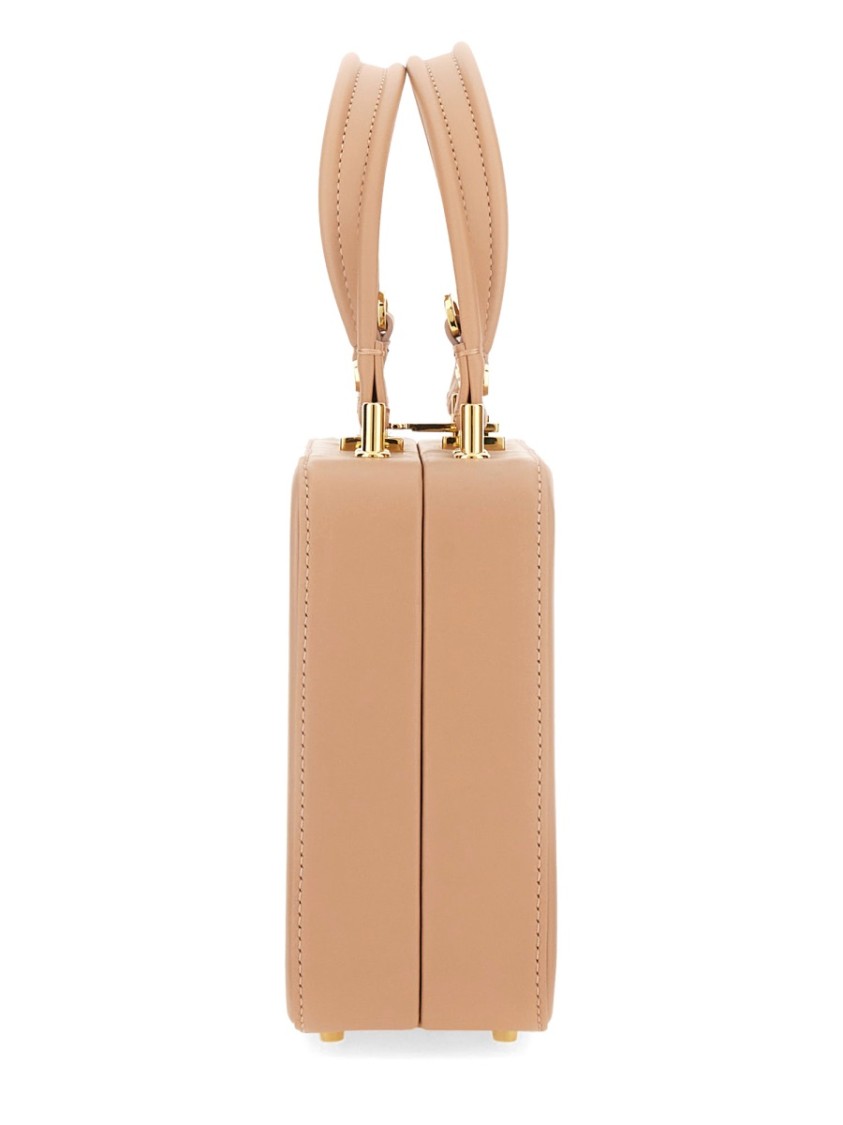 GIANVITO ROSSI GIANVITO ROSSI "VALÌ" STRUCTURED RECTANGULAR HANDBAG WITH GOLD-TONE HARDWARE