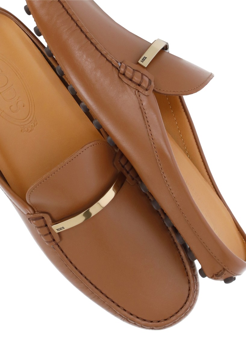 TOD'S TOD'S BROWN LEATHER SABOT 