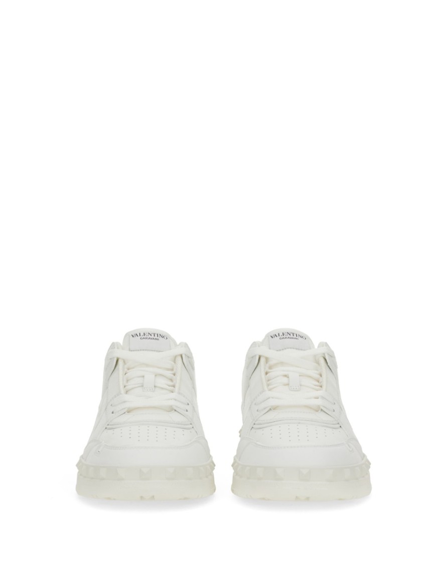 Valentino Leather Freedots Sneakers Studded Detailing
