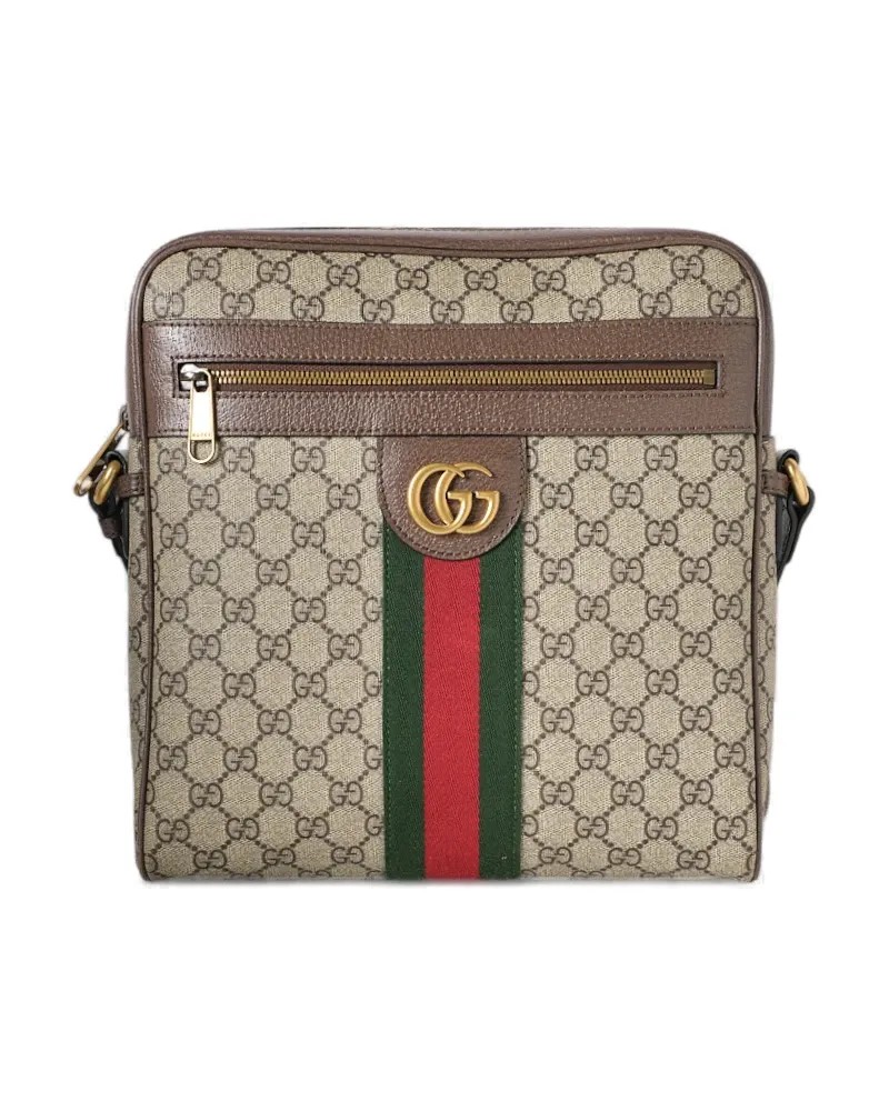 Shop Gucci Ophidia Large Shoulder Bag Gg Supreme Brown