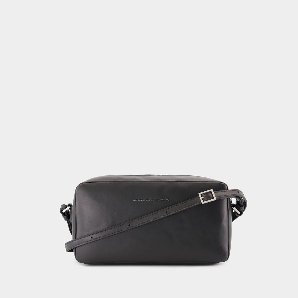Mm6 Maison Margiela Numeric Soft Crossbody In Black