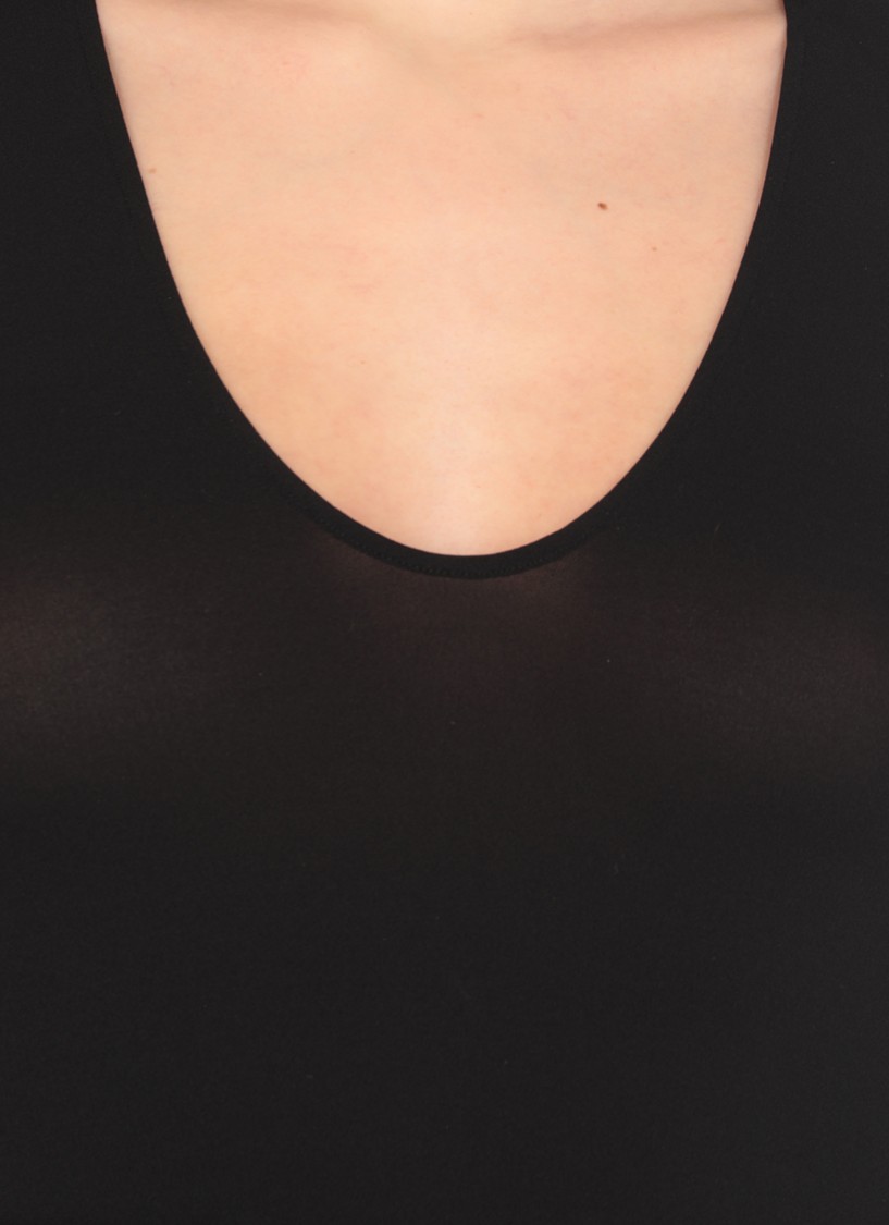 Wolford V-neck Bodysuit In Black