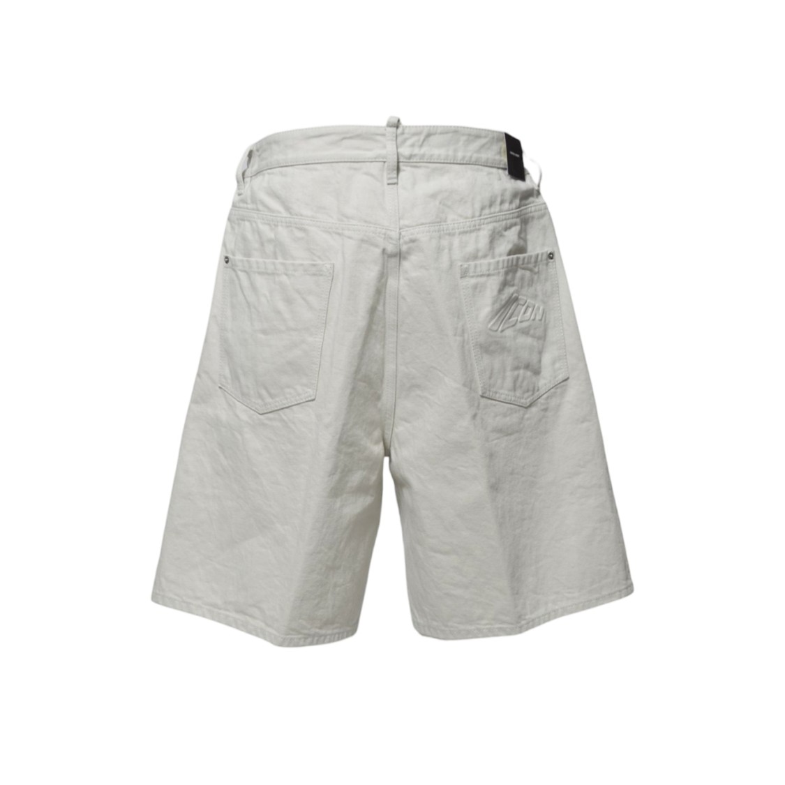 DSQUARED2 DSQUARED2 ICON NEW GENERATION SURFER BERMUDA IN CREAM COTTON