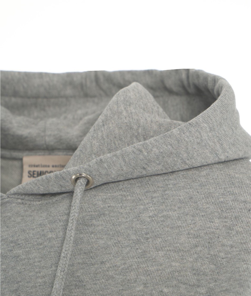 Shop Semicouture Semi Couture Hoodie With Side Slits In Grey