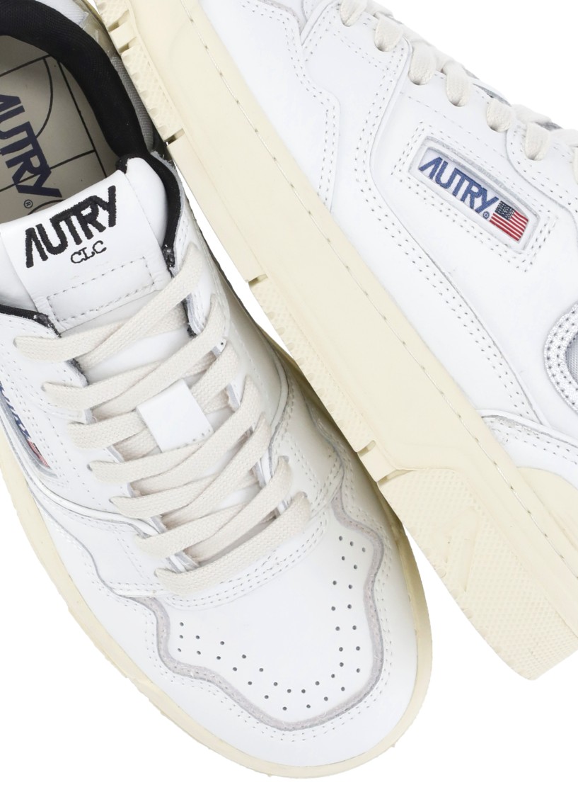 Shop Autry White Leather Clc Low Sneakers