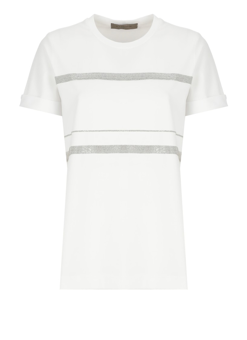 D Exterior D. Exterior White Cotton T-shirt