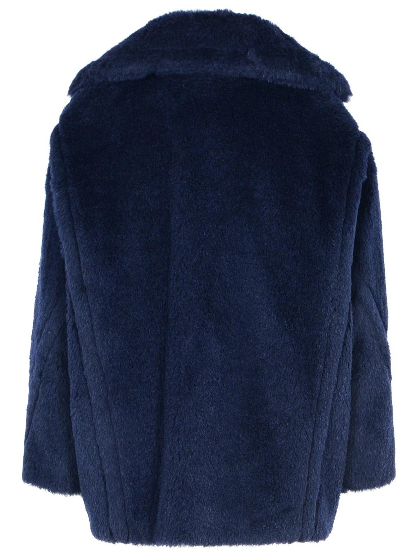 ムートン・ファーコート Max Mara Olga' Blue Alpaca Blend Coat Max Mara Olga' Blue Alpaca Blend Coat (Max Mara/ムートン