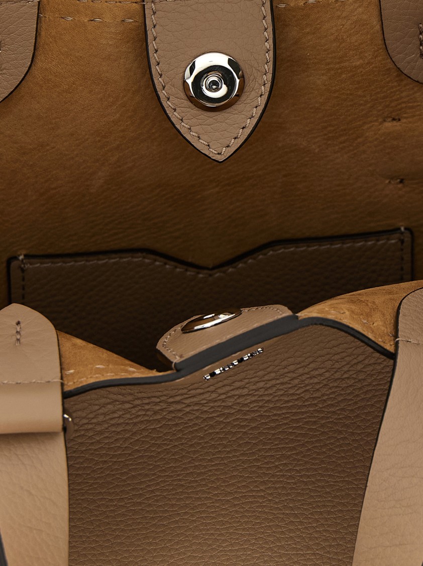 Max Mara Grey Archetipo Extra Small Handbag In Brown