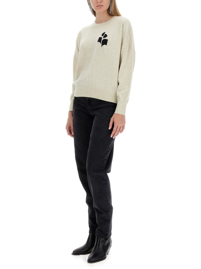 Shop Isabel Marant Étoile Soft Texture Knit Sweater In Black