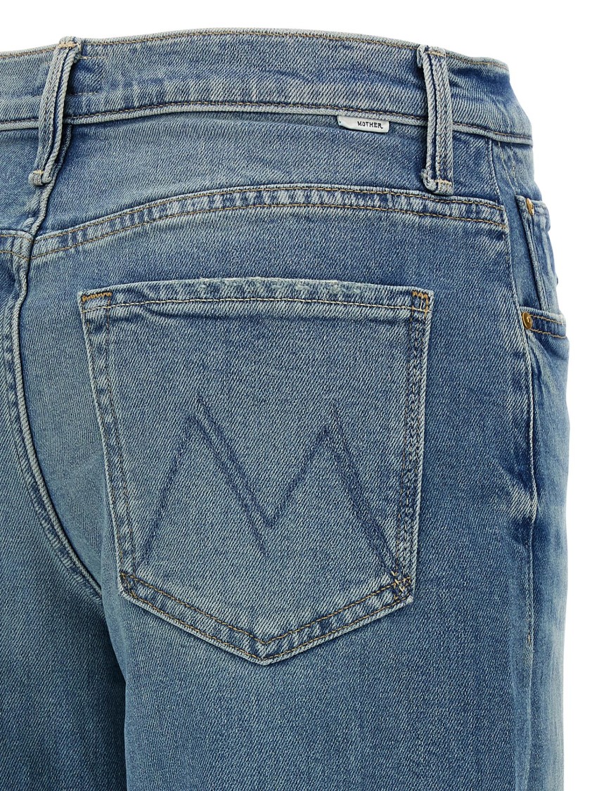 Mother The Spinner Zip Sneak Jeans In Blue