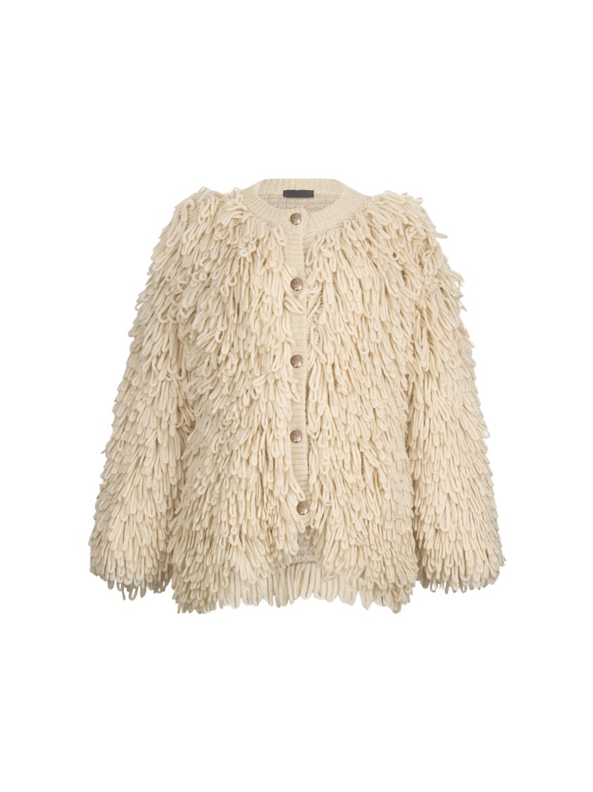 Liu •jo Liu Jo Textured Button-up Coat In Neutral