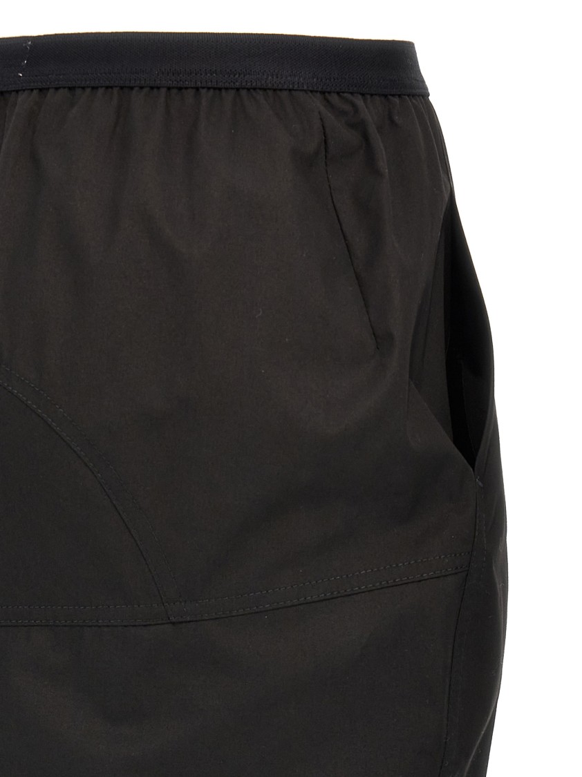 Rick Owens Soft Cotton Long Skirt With Back Split In Black