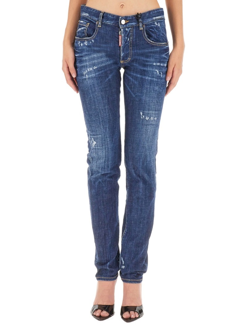 DSQUARED2 DSQUARED2 SLIM-FIT DISTRESSED JEANS