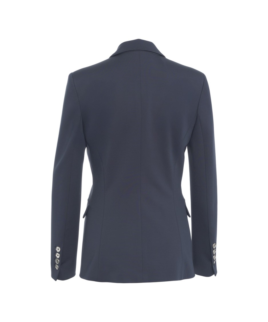 Pinko Single-breasted Scuba Blazer With Peaked Lapels