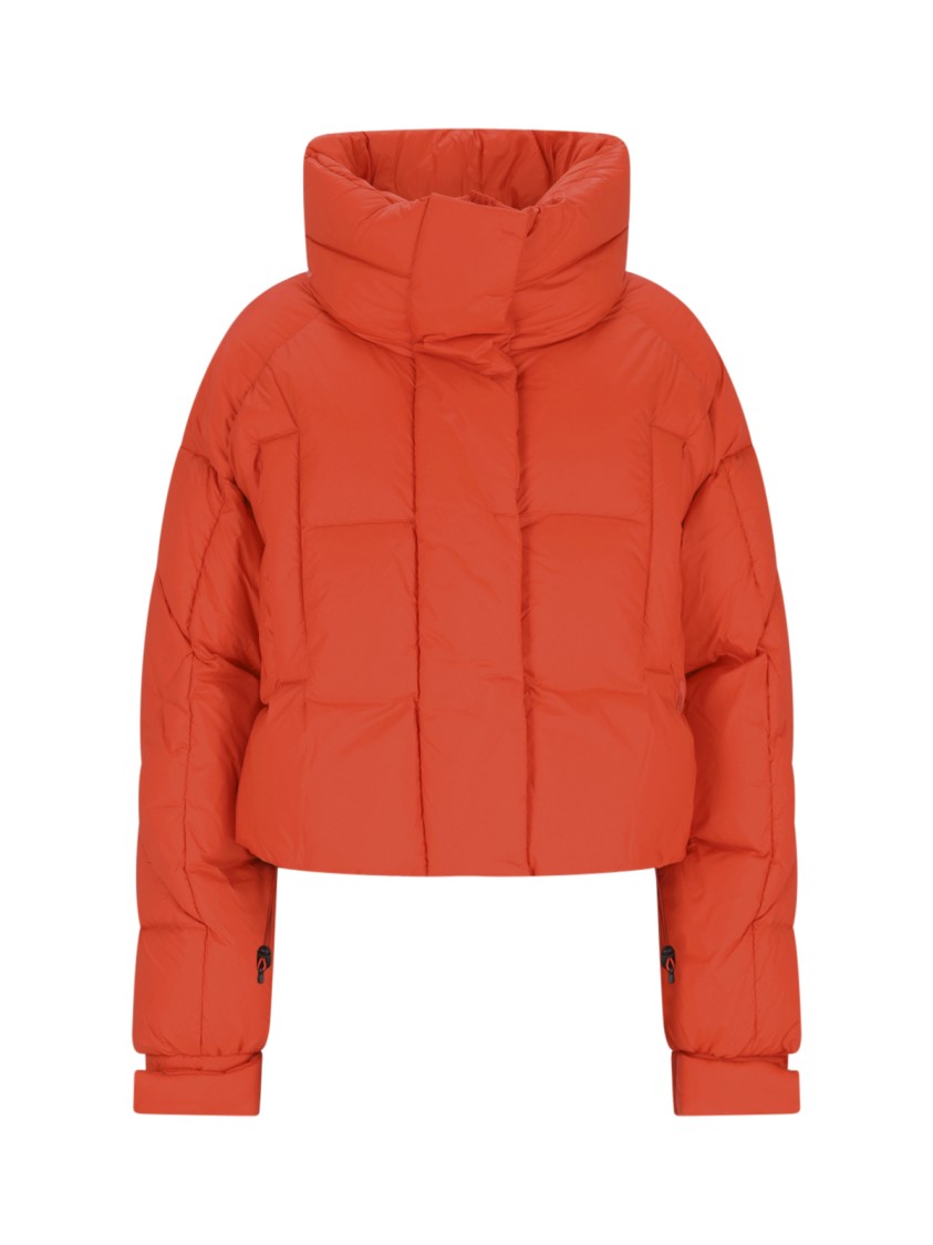 Bacon Puffa Ring" Orange Quilted Nylon Down Jacket In Orange