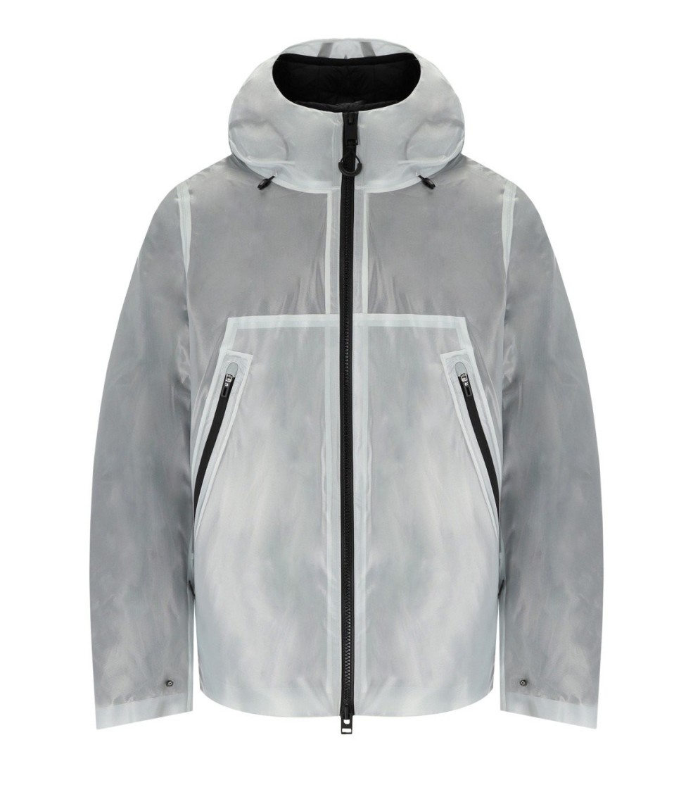 Shop Krakatau Bicep Liner White Hooded Jacket