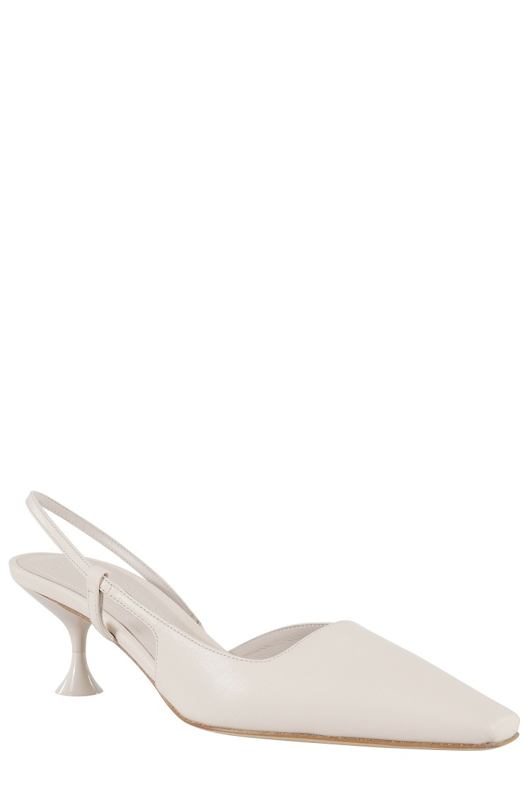 3juin Kira Calf Leather Slingback Pumps In Neutrals