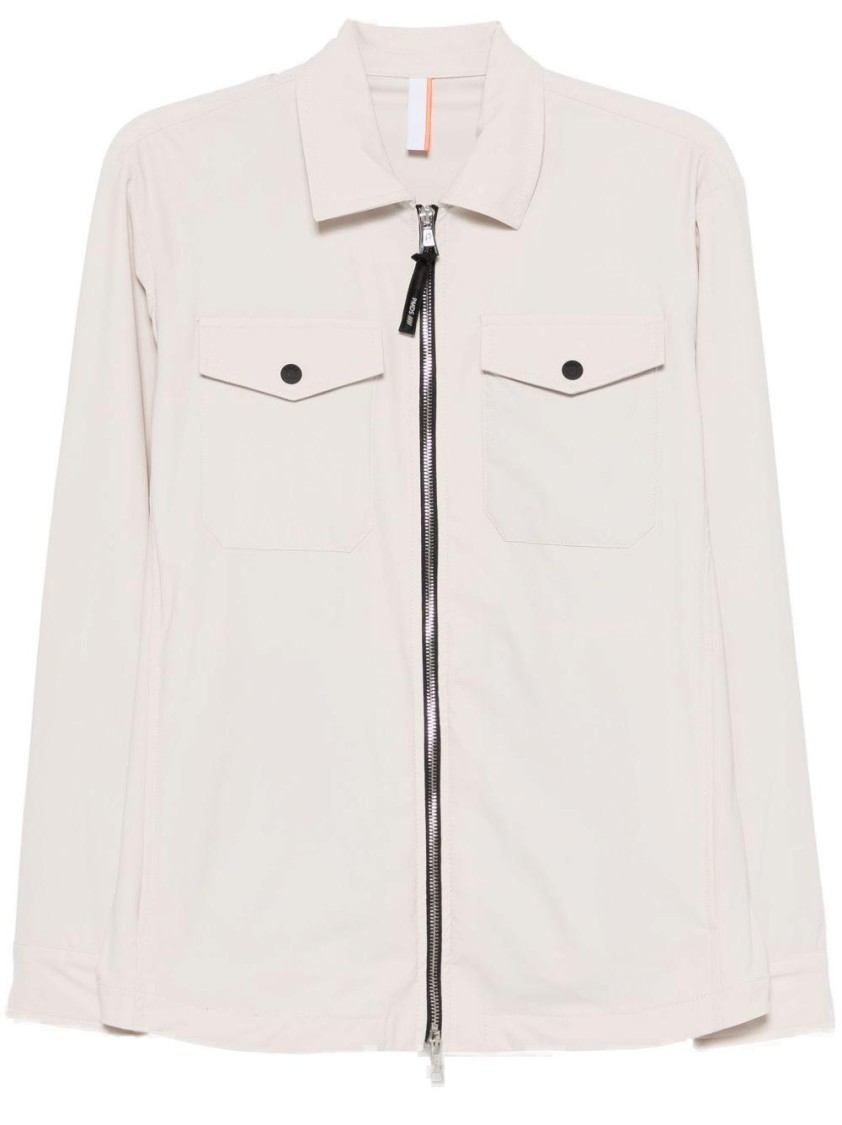 P.m.d.s Pmds Light Beige Shirt With Two-way Zip In Neutral