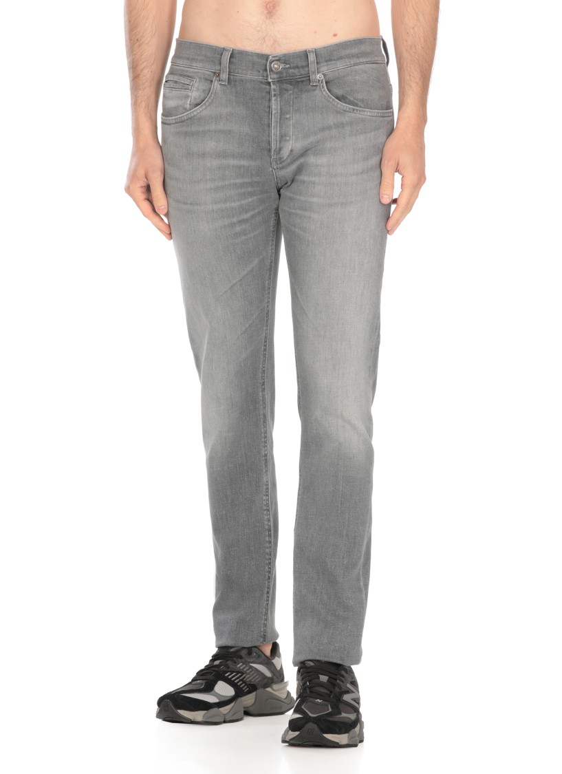 Dondup Denim Trousers With Belt Loops In Blue