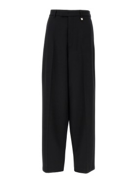 パンツ Giuseppe Di Morabito Wide-Leg Black Satin Cargo Pants Giuseppe Di Morabito -Leg Black Satin Cargo Pants | THE LIST