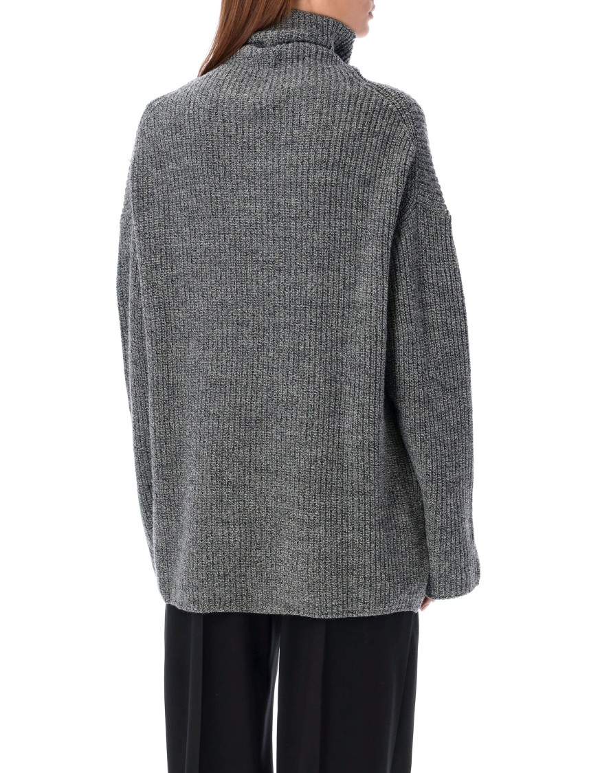 Rhea Heavy Turtle Neck Sweater In Grey