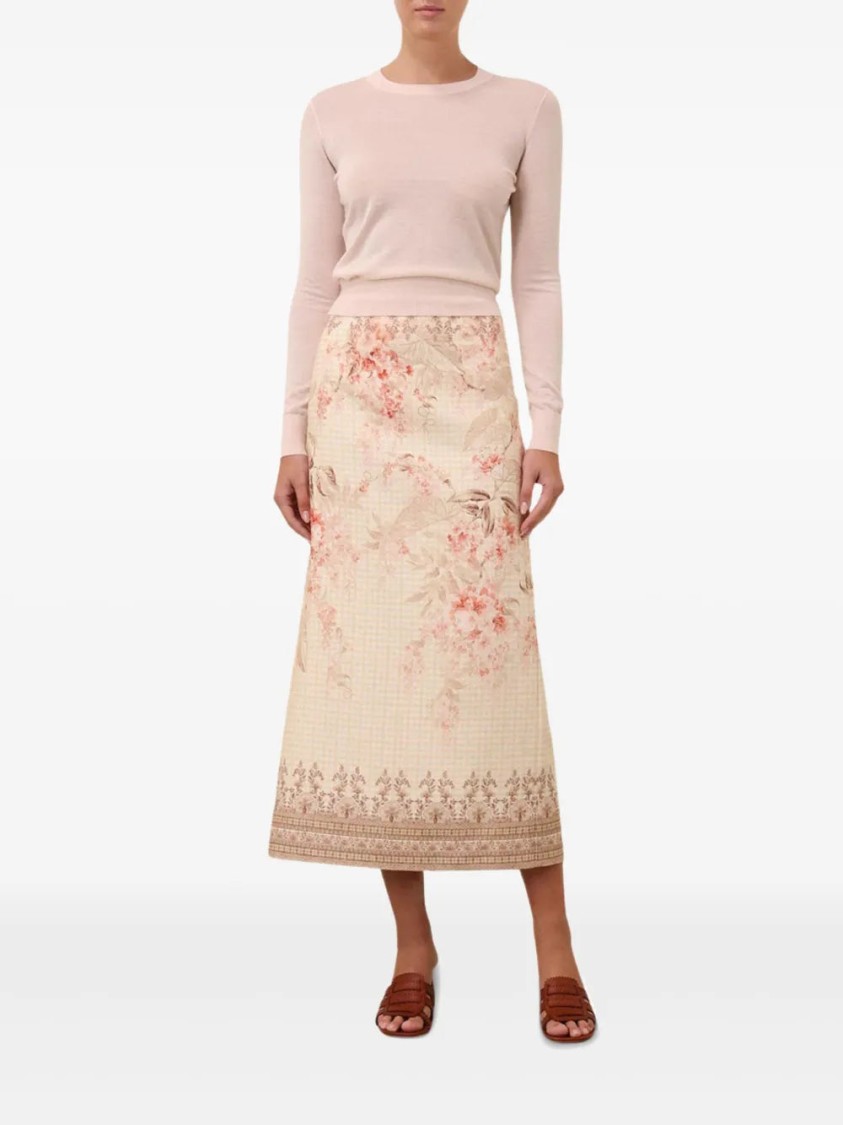 Shop Zimmermann Illuminate Pencil Midi Skirt