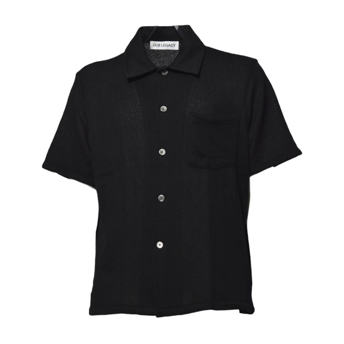 Our Legacy Black Boucle Box Shirt In Black