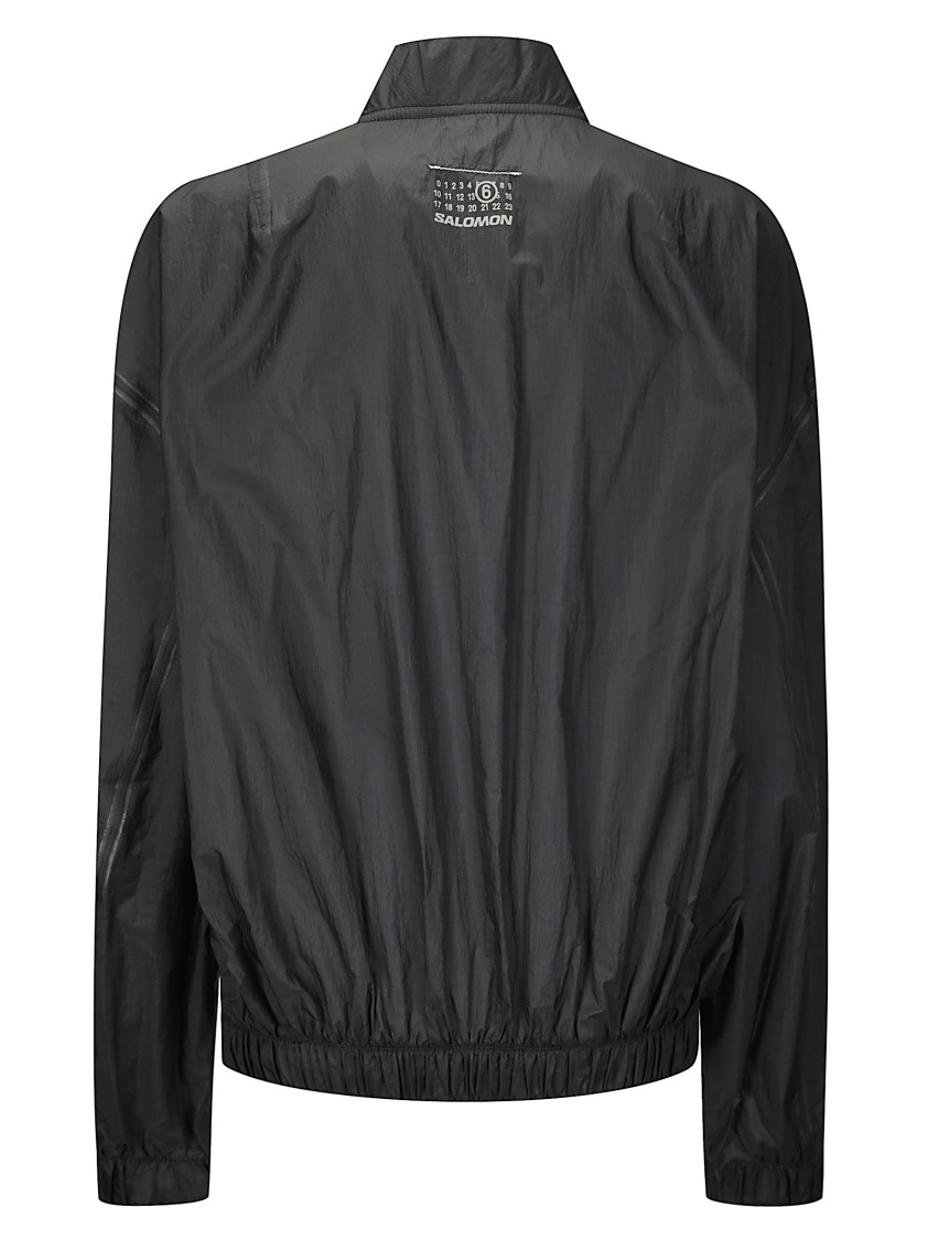Mm6 X Salomon Long-sleeved Nylon Jacket In Black