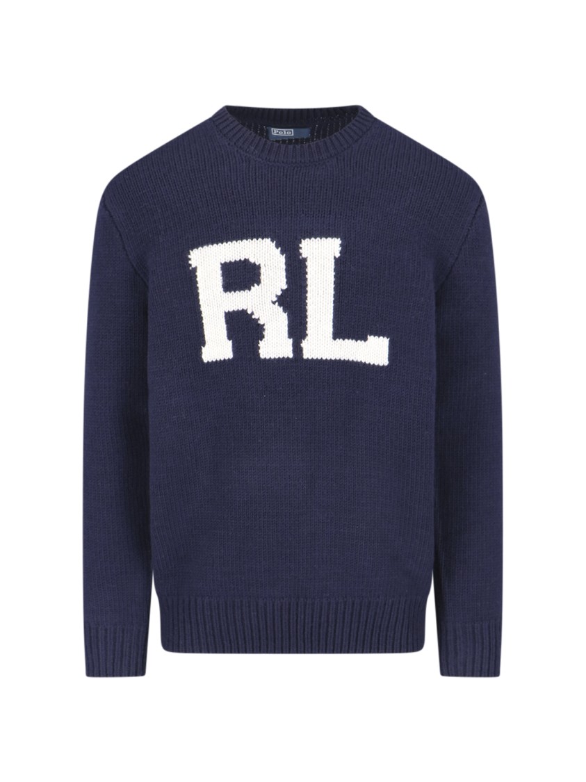 POLO RALPH LAUREN POLO RALPH LAUREN "LOGO" SWEATER – BLUE