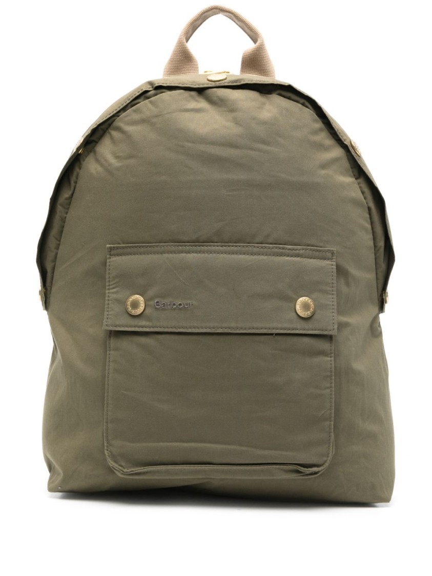 BARBOUR BARBOUR OLIVE GREEN BACKPACK WITH ADJUSTABLE STRAPS