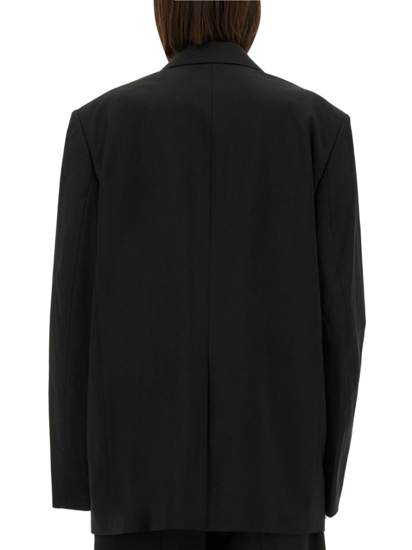 【送料&関税込】Alexander Wang Oversized Blazer With Logo Black Oversized Logo-Embroidered Blazer by Alexander Wang on
