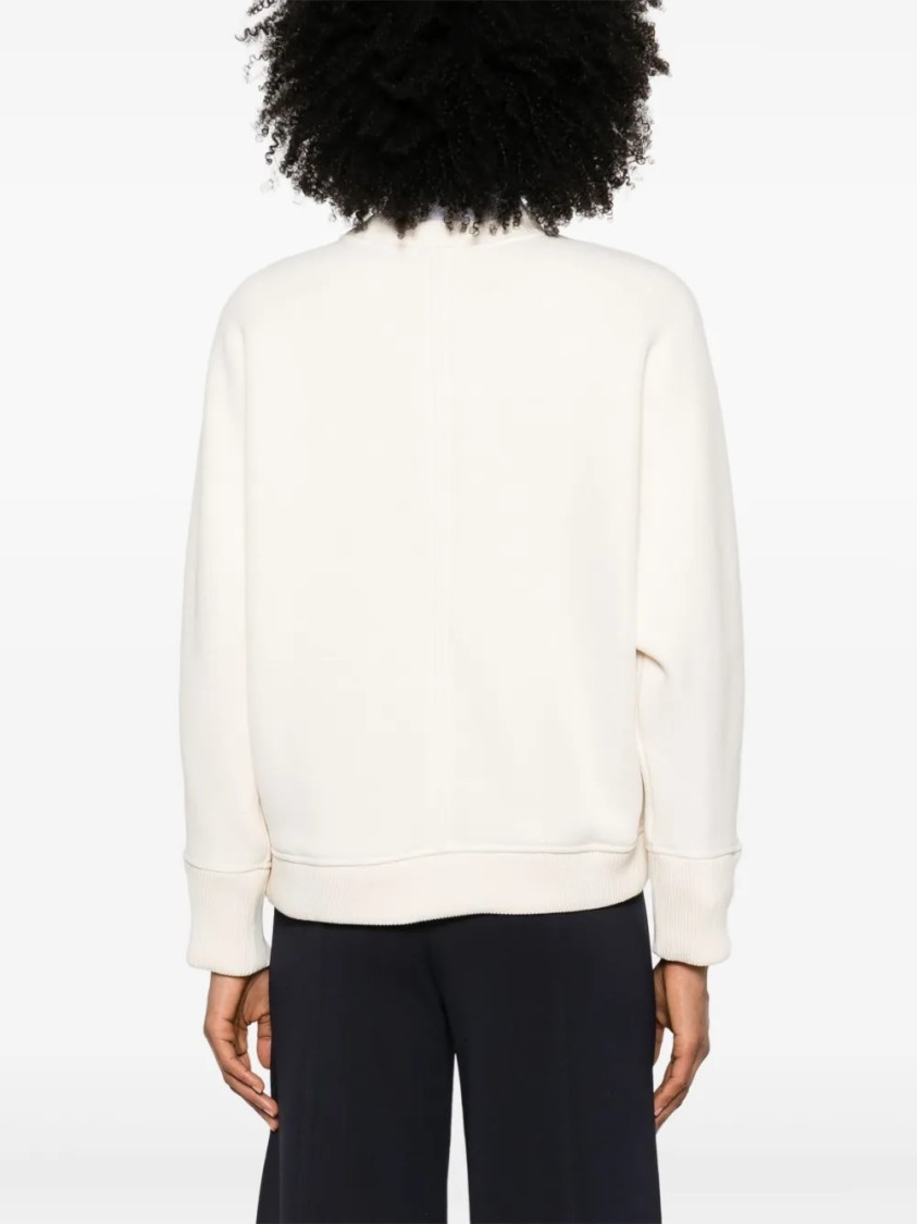Max Mara Long-sleeved Wool Cashmere Sweater In Neutrals