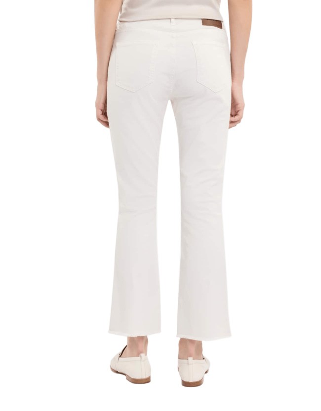 Fay Straight-leg Beige Pants With Flared Hem