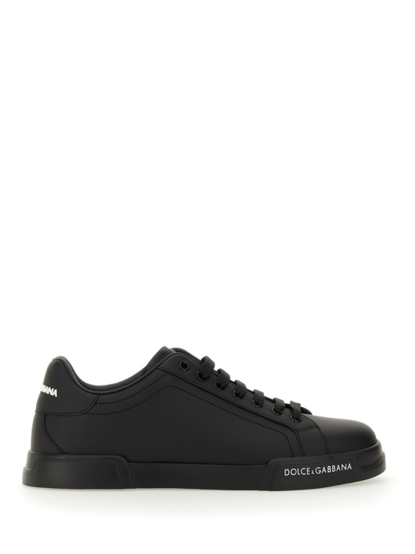 Dolce & Gabbana Portofino Low-top Sneakers In Black