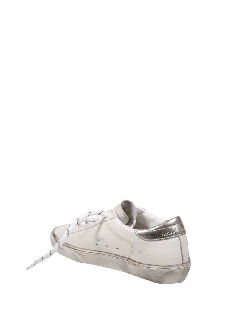 Golden Goose Super Star Leather Sneakers In White
