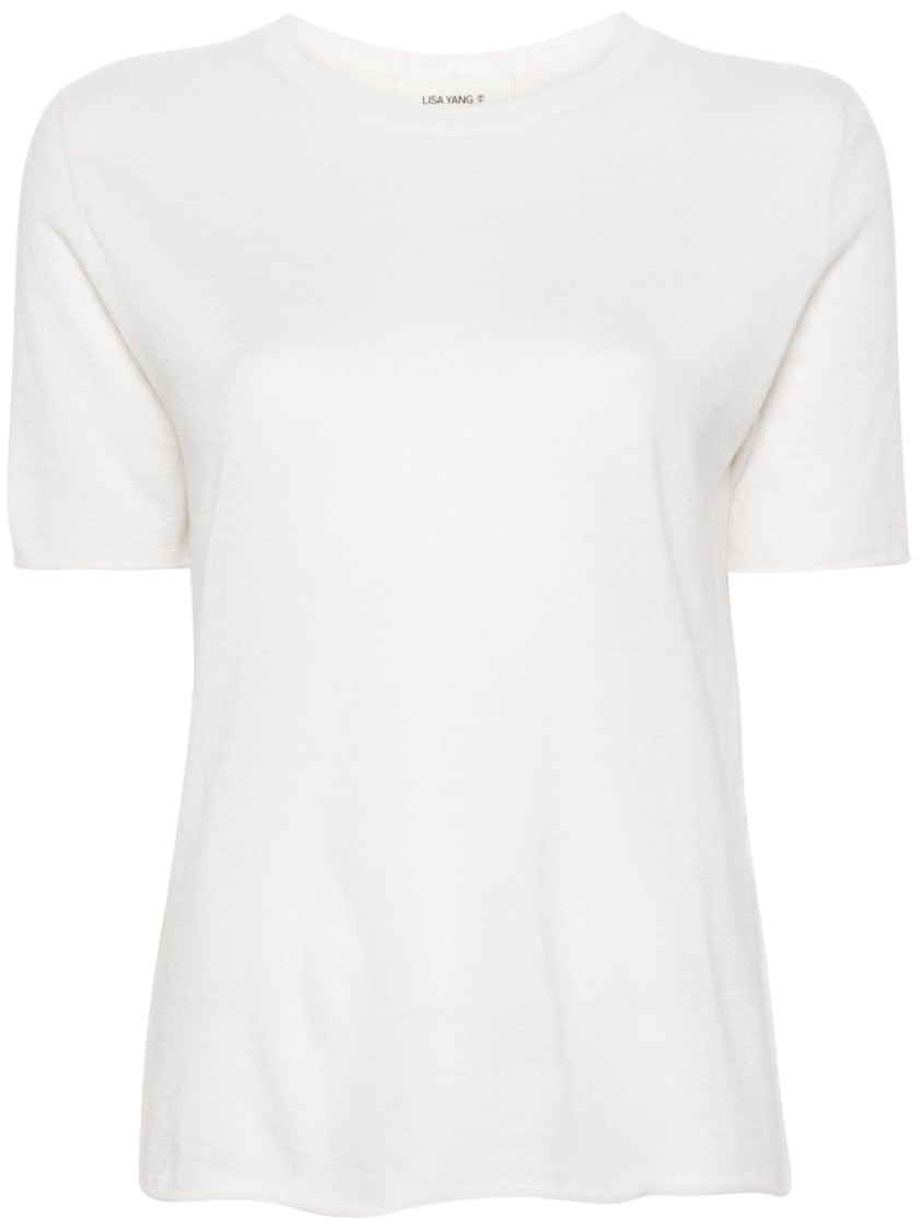 Lisa Yang Ari Cashmere T-shirt In White