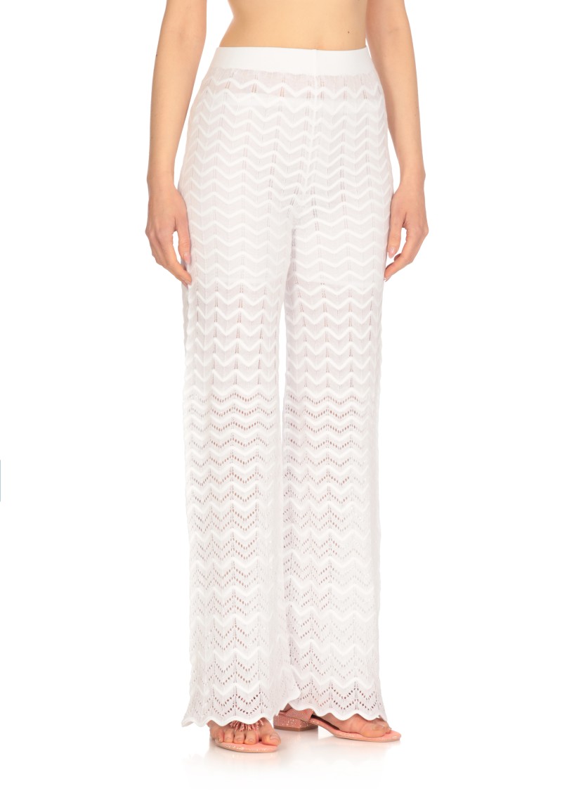 Shop D Exterior D. Exterior White Cotton Blend Pants